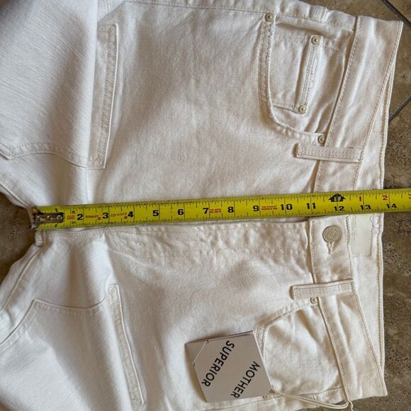 NWT Mother Superior Bee's Knees Rambler Zip Ankle Jeans Womens 31 Act Natural - Picture 14 of 16